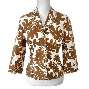 Etcetera Paisley Studded Blazer NWOT Sz 6